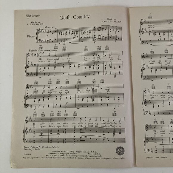 1920s 1930s Vintage Sheet Music  Mickey Rooney Judy Garland Indian Love Call - Picture 11 of 16